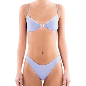 bamba swim lavender bella bra and elle bottoms, size S